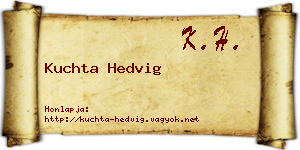 Kuchta Hedvig névjegykártya